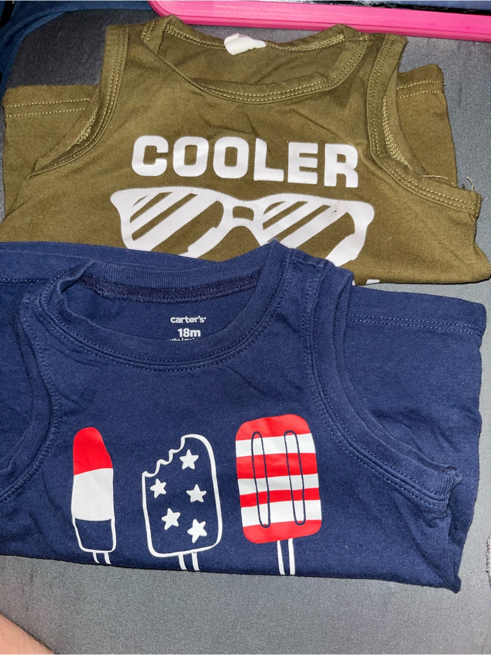 Carter's Navy Briefs with Red & White Popsicle Print